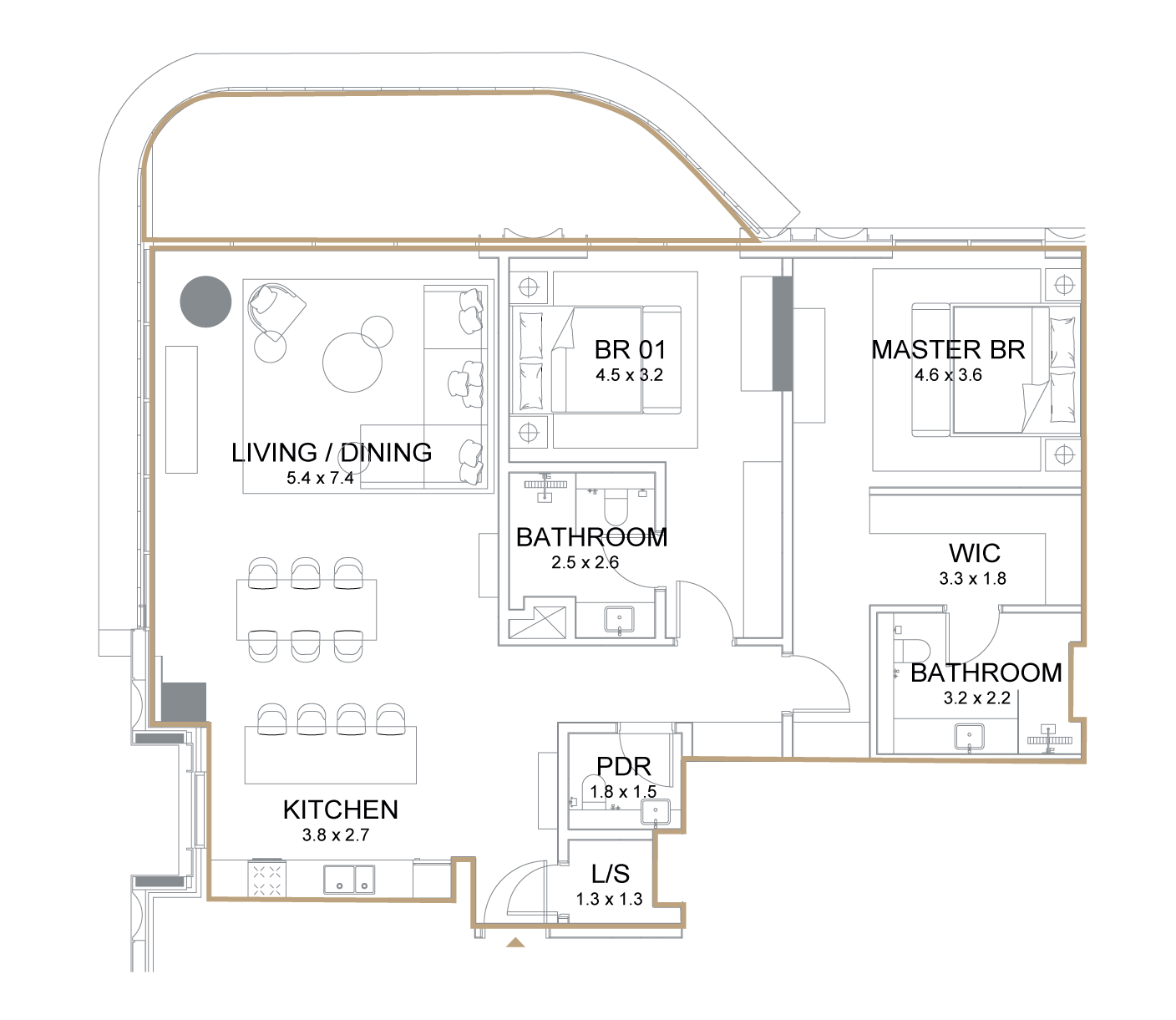 Residence Type 1B · plan 01 floor plan