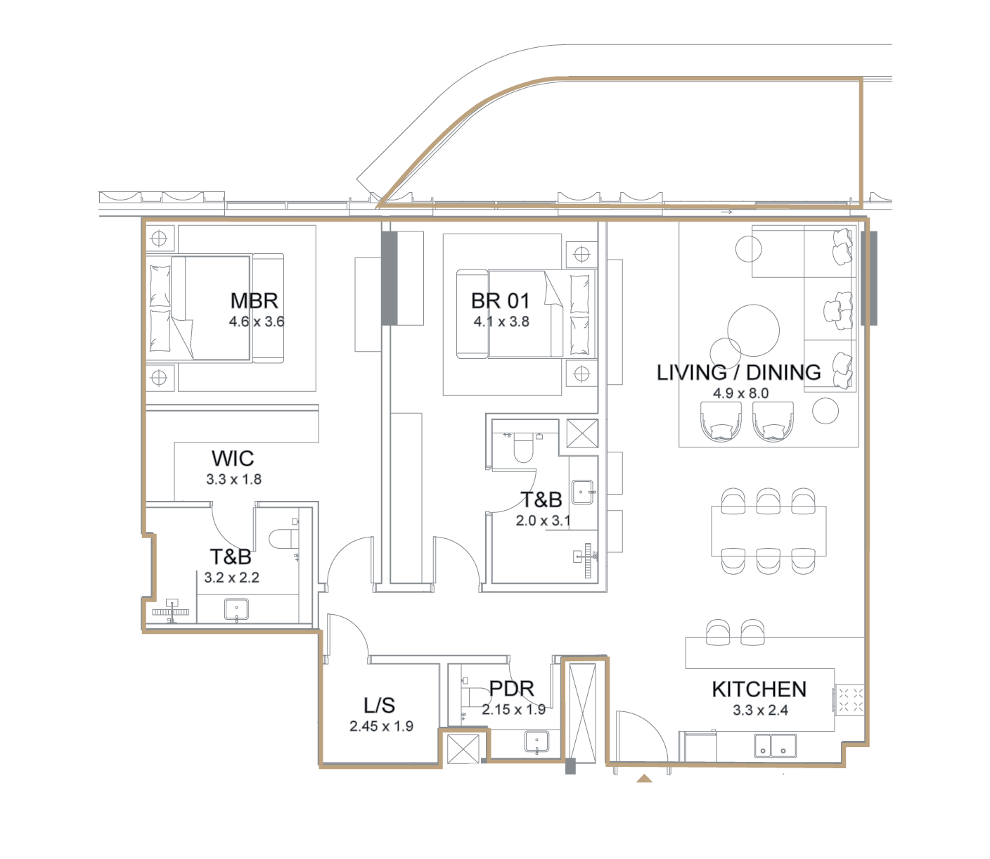 Residence Type 2B · alternate floor plan