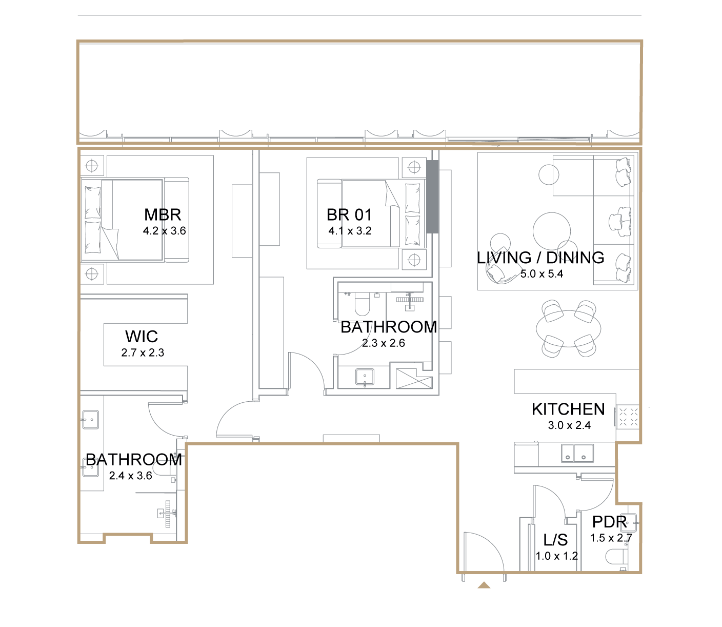 Residence Type 3 floor plan