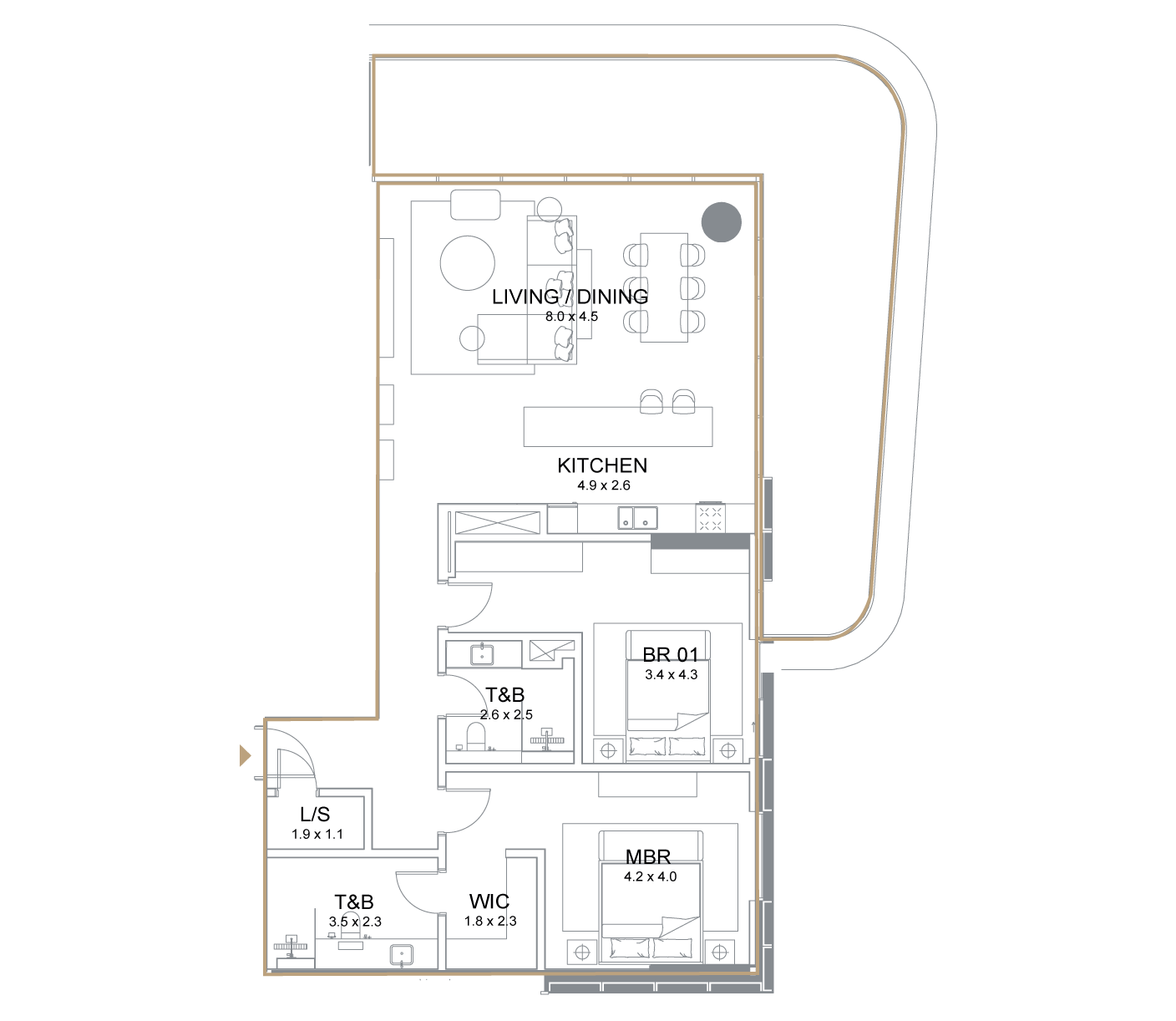 Residence Type 4 floor plan