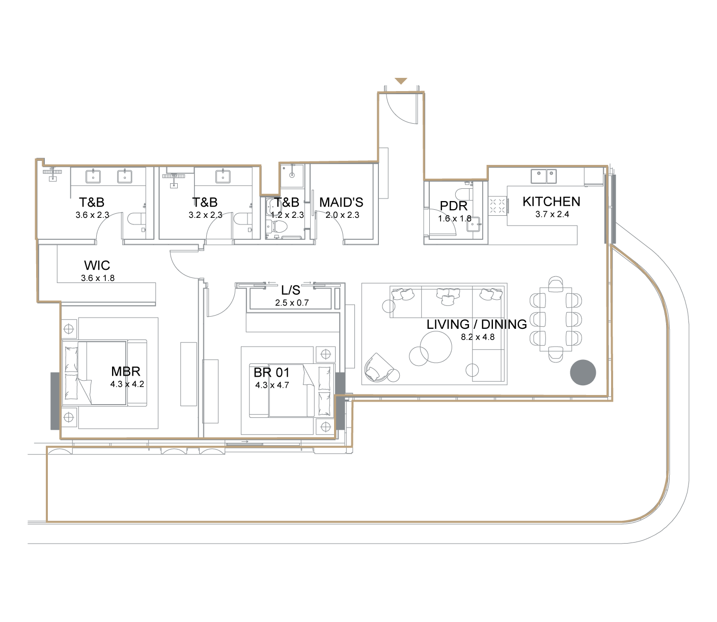 Residence Type 5A floor plan
