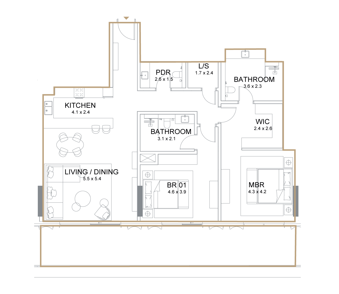 Residence Type 6A floor plan